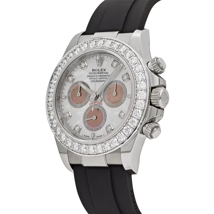 Rolex Daytona 126589RBR White Gold Diamond Mother of Pearl Dial Diamond Bezel - 图片 5