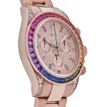 Rolex Daytona 116595RBOW 'Rainbow' Rose Gold Pave Diamond Dial Sapphire Bezel - 图片 4