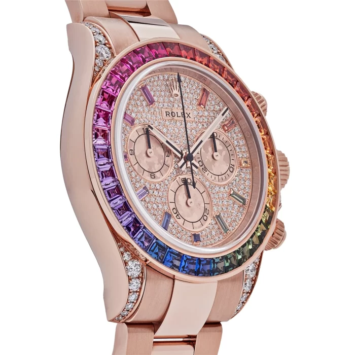Rolex Daytona 116595RBOW 'Rainbow' Rose Gold Pave Diamond Dial Sapphire Bezel - 图片 4