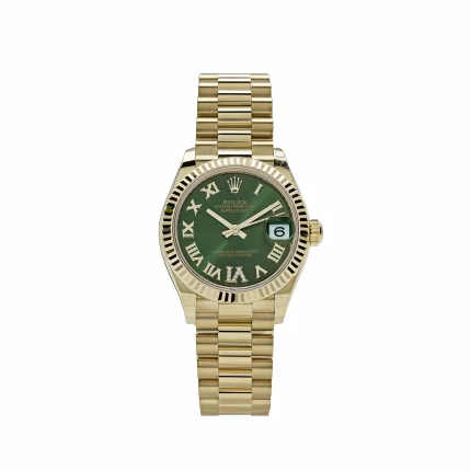 Rolex Datejust 278278 Yellow Gold Diamond Green Dial President
