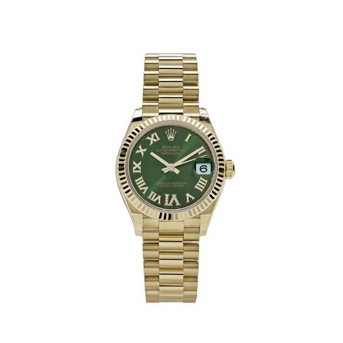 Rolex Datejust 278278 Yellow Gold Diamond Green Dial President - 图片 1