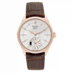 Rolex Cellini Dual Time Everose Rose Gold Automatic Mens Watch 50525-0008 NOS