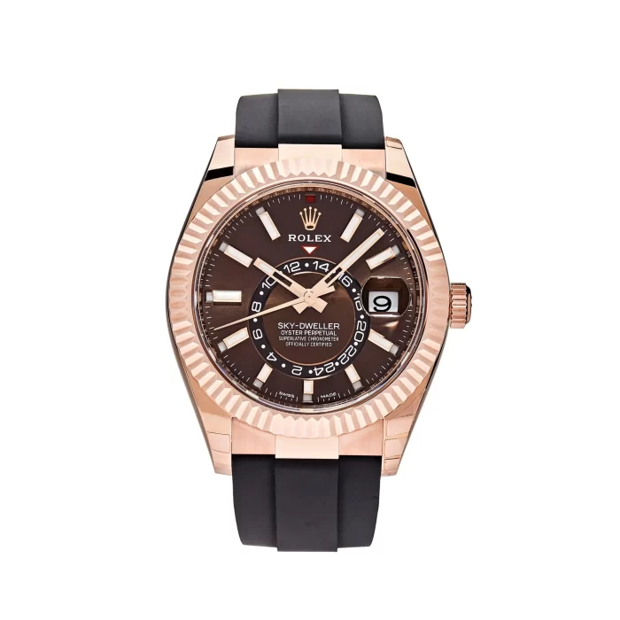 Rolex Sky-Dweller 326235 Rose Gold Brown Chocolate Dial Oysterflex - 图片 1