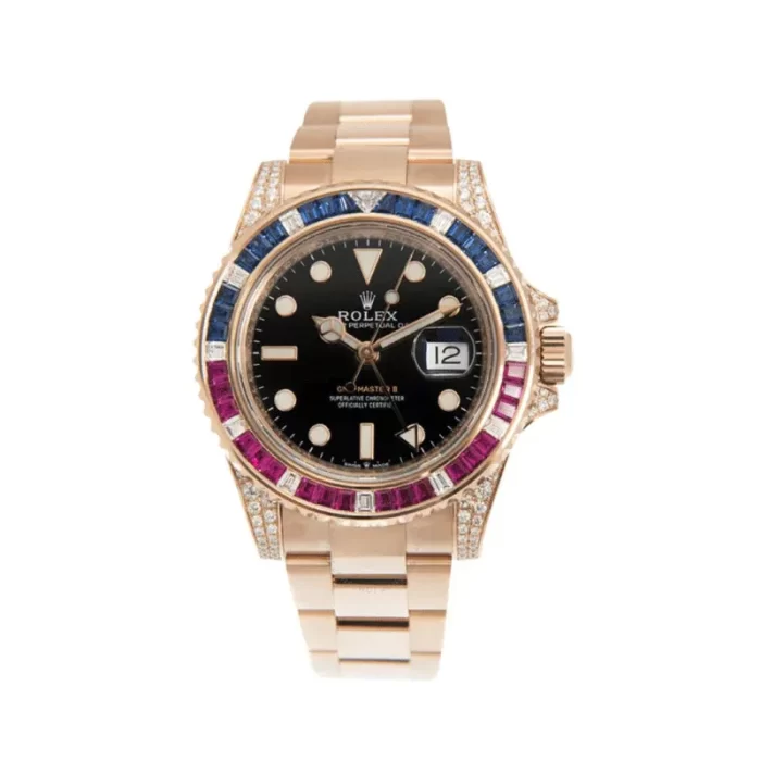 Rolex GMT-Master II 1267555SARU 'SARU' Rose Gold Black Dial Diamond Bezel - 图片 1