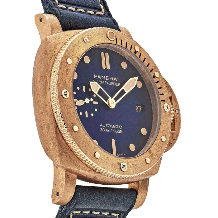 Panerai Submersible Bronzo Blu Abisso PAM01074 Brushed Bronze Blue Dial - 图片 5