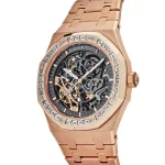 Audemars Piguet Royal Oak 15412OR.ZZ.1220OR.01 Double Balance Wheel Openworked Rose Gold Baguette Bezel (2021) - 图片 4