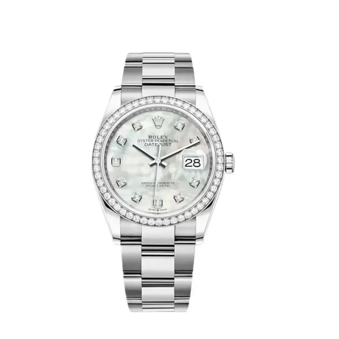 Rolex Datejust 126284RBR-0012 Stainless Steel White Gold Mother of Pearl Dial - 图片 4