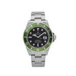 Rolex Submariner Date 16610LV 'Kermit' Bezel Flat 4 Stainless Steel Black Dial Oyster