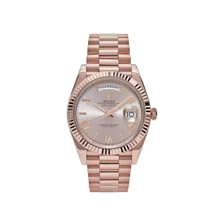 Rolex Day-Date 228235 Rose Gold Sundust Roman Dial