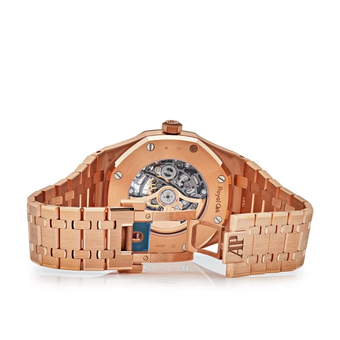Audemars Piguet Royal Oak 15412OR.ZZ.1220OR.01 Double Balance Wheel Openworked Rose Gold Baguette Bezel (2021) - 图片 5