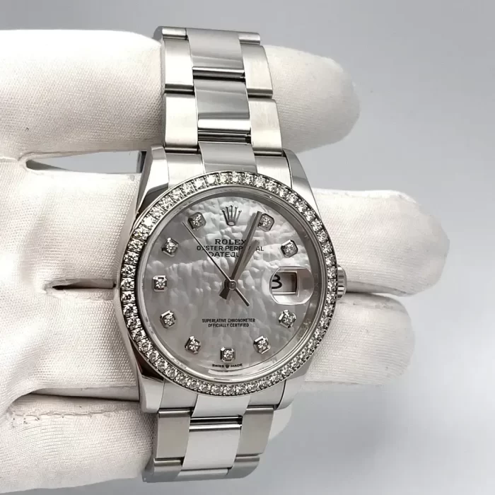 Rolex Datejust 126284RBR-0012 Stainless Steel White Gold Mother of Pearl Dial - 图片 7
