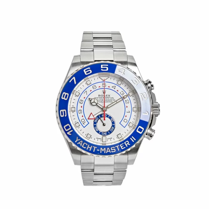 Rolex Yacht-Master II Stainless Steel Mercedes Hand White Dial 116680 - 图片 1
