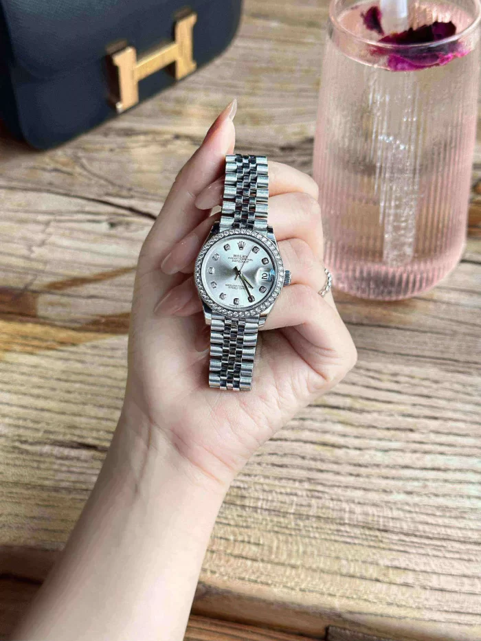 Rolex Datejust 278384RBR-0034 White Gold Stainless Steel Silver Dial - 图片 6
