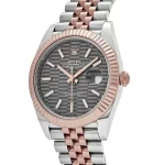 Rolex Datejust 126331 Rose Gold Stainless Steel Rhodium Slate Fluted Motif Dial Jubilee - 图片 5