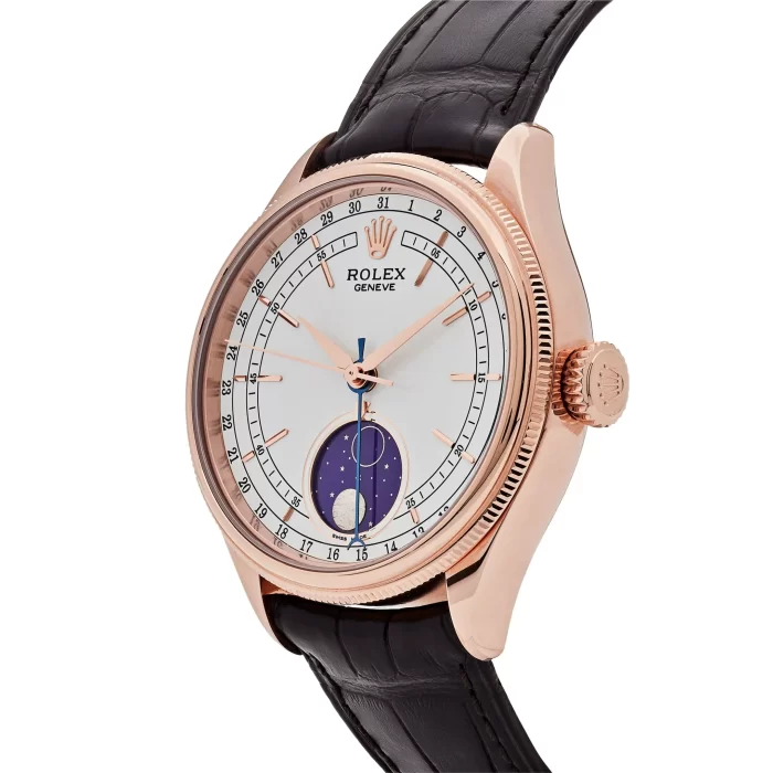 Rolex Cellini 50535 Rose Gold White Dial Moon Phase - 图片 5