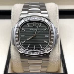 Patek Philippe Nautilus 5711/1300A Stainless Steel Green Dial Diamond Bezel - 图片 2