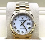 Rolex Day-Date 128238-0113 Yellow Gold White Dial - 图片 7