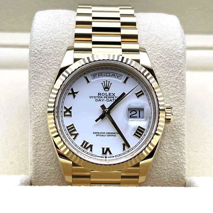 Rolex Day-Date 128238-0113 Yellow Gold White Dial - 图片 7