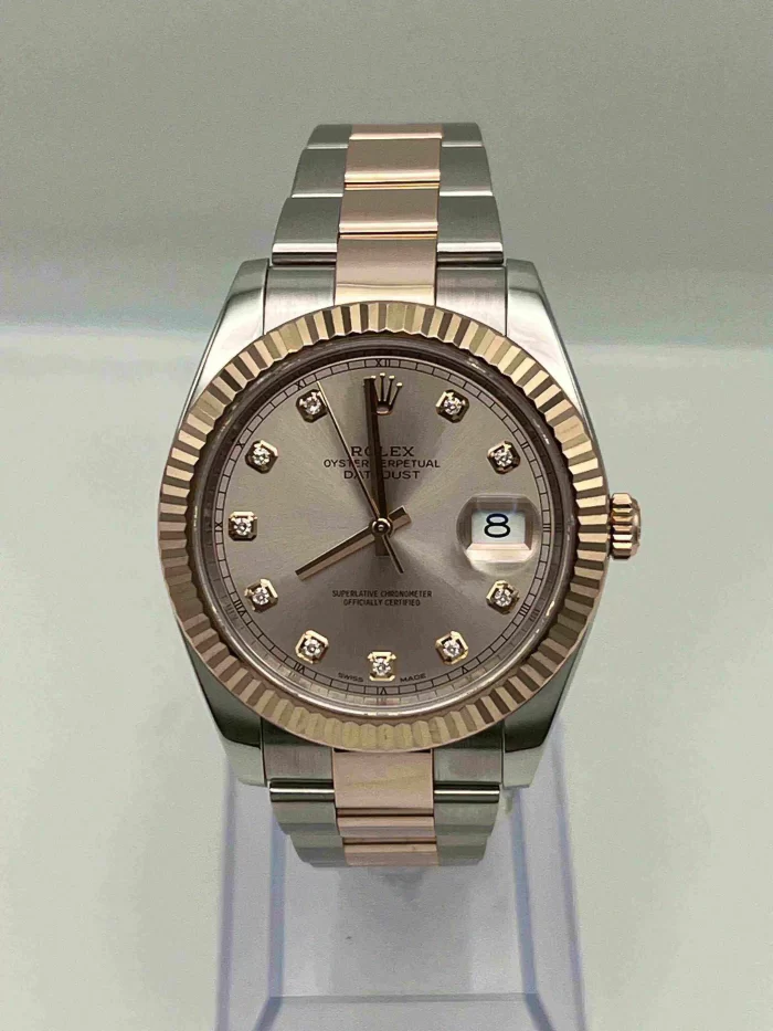 Rolex Datejust 126331 Rose Gold Stainless Steel Sundust Diamond Dial (2022) - 图片 3