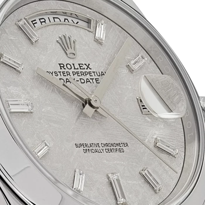 Rolex Day-Date 228206 Platinum Meteorite Diamond Dial - 图片 3