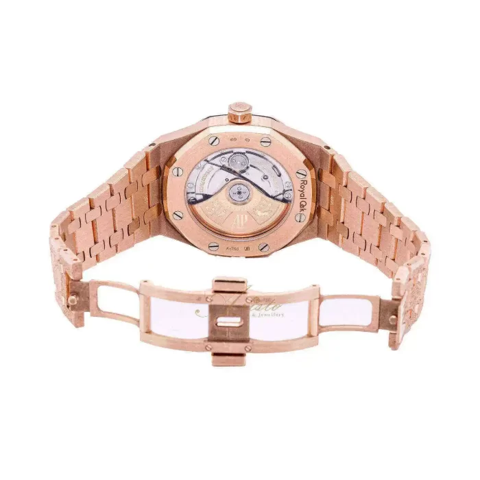Audemars Piguet Oak Frosted Gold, Rose dial, 37mm, 18k Rose gold, 15454OR.GG.1259OR.03 - 图片 7