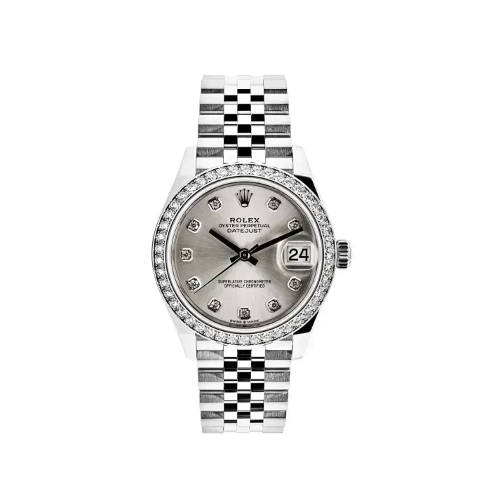 Rolex Datejust 278384RBR-0034 White Gold Stainless Steel Silver Dial - 图片 3