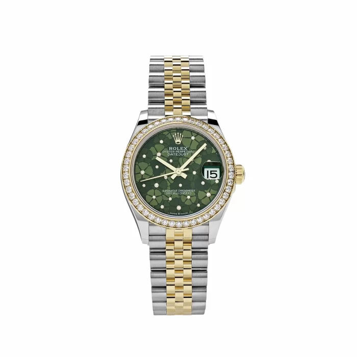 Rolex Datejust 278383RBR Two-Toned Yellow Gold Stainless Steel Green Flower Dial - 图片 1