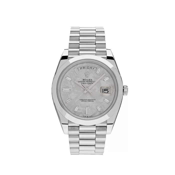 Rolex Day-Date 228206 Platinum Meteorite Diamond Dial - 图片 1