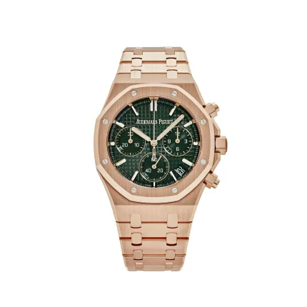 Audemars Piguet Royal Oak 26240OR.OO.1320OR.04 Selfwinding Chronograph '50th Anniversary' Rose Gold Khaki Green Dial