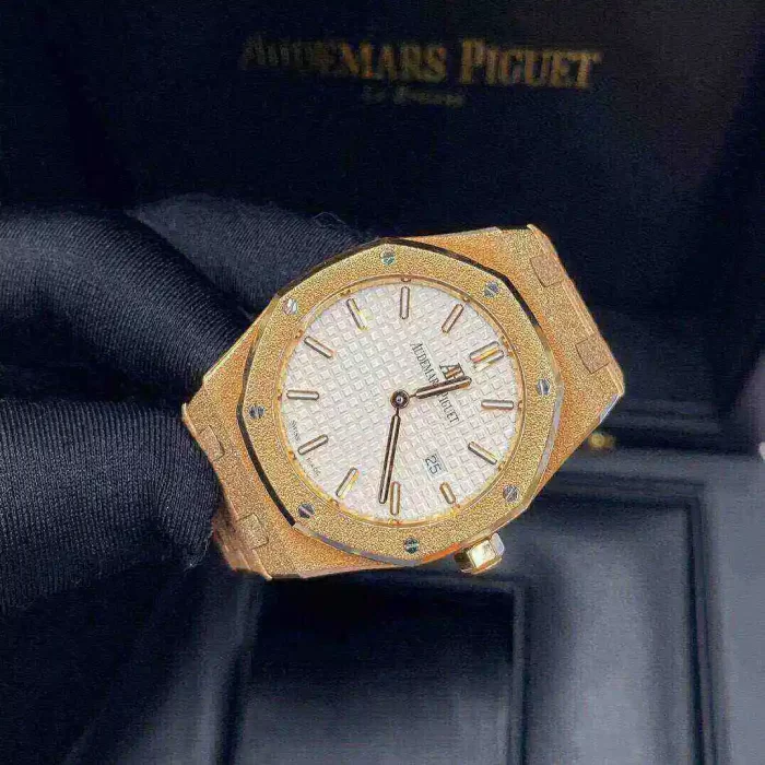 Audemars Piguet Oak Frosted Gold Silver dial, 33mm, 18k Rose gold, 67653OR.GG.1263OR.01 - 图片 6