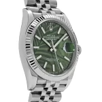Rolex Datejust 126234 White Gold Stainless Steel Olive Green Palm Motif Dial - 图片 6