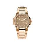 Patek Philippe Nautilus 7010/1R-012 Quartz Rose Gold Diamond Bezel