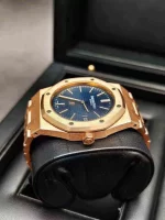Audemars Piguet Oak Jumbo Extra-thin 39mm Blue dial Yellow Gold Watch 15202BA.OO.1240BA.01 - 图片 5