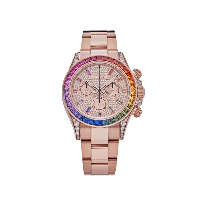 Rolex Daytona 116595RBOW 'Rainbow' Rose Gold Pave Diamond Dial Sapphire Bezel - 图片 1