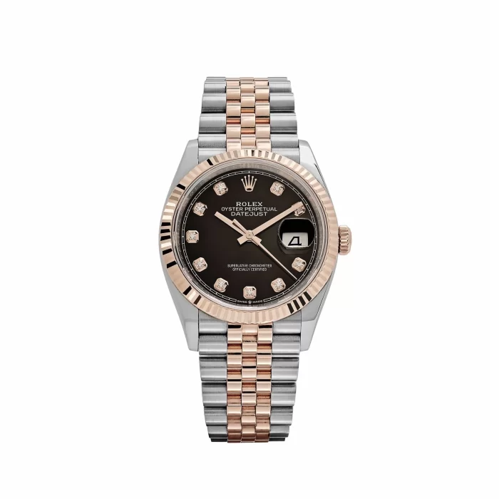 Rolex Datejust 126231 Rose Gold Stainless Steel Black Diamond Dial - 图片 1