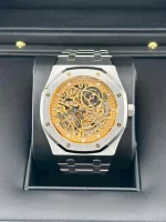 Audemars Piguet Royal Oak 15407ST.OO.1220ST.02 Double Balance Wheel Openworked Stainless Steel Pink Gold-Toned Dial (2024) - 图片 3