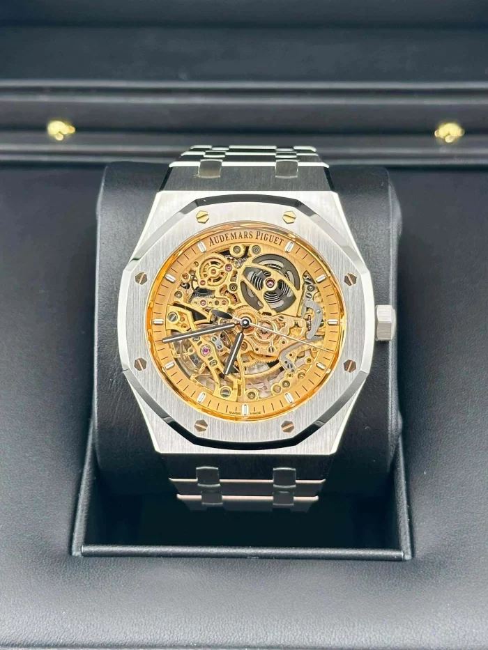 Audemars Piguet Royal Oak 15407ST.OO.1220ST.02 Double Balance Wheel Openworked Stainless Steel Pink Gold-Toned Dial (2024) - 图片 3