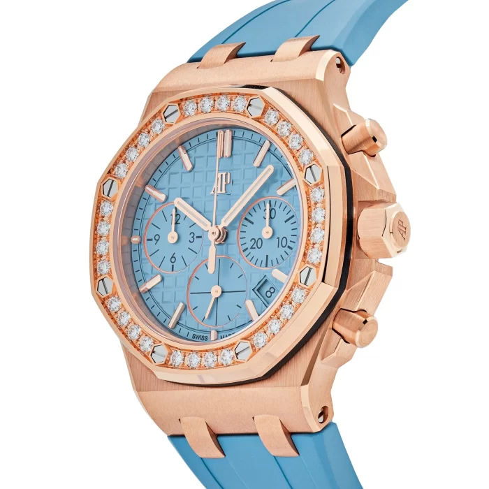 Audemars Piguet Royal Oak Offshore 26231OR.ZZ.A085CA.01 Chronograph Rose Gold Blue Dial Diamond Bezel (2023) - 图片 4