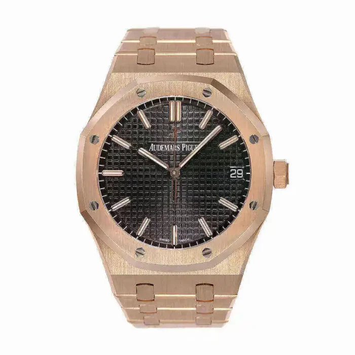 Audemars Piguet Oak Selfwinding, 41mm, 18k Rose Gold, Black Dial, 15500OR.OO.1220OR.01 - 图片 1