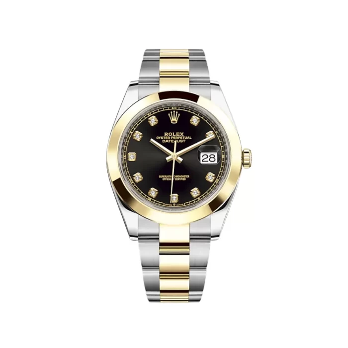 Rolex Datejust 126303 Stainless Steel Yellow Gold Black Diamond Dial - 图片 1