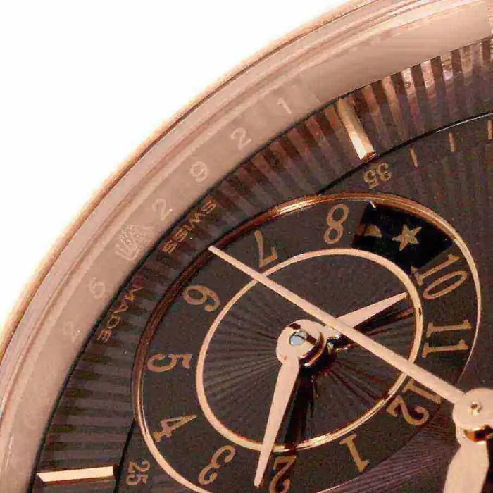 Rolex Cellini Dual Time Rose Gold Automatic Mens Watch 50525-L Box Card - 图片 5