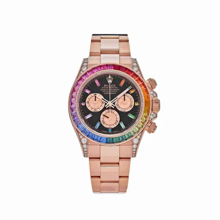 Rolex Cosmograph Daytona 116595 RBOW 'Rainbow' Rose Gold Black Dial Sapphire Bezel
