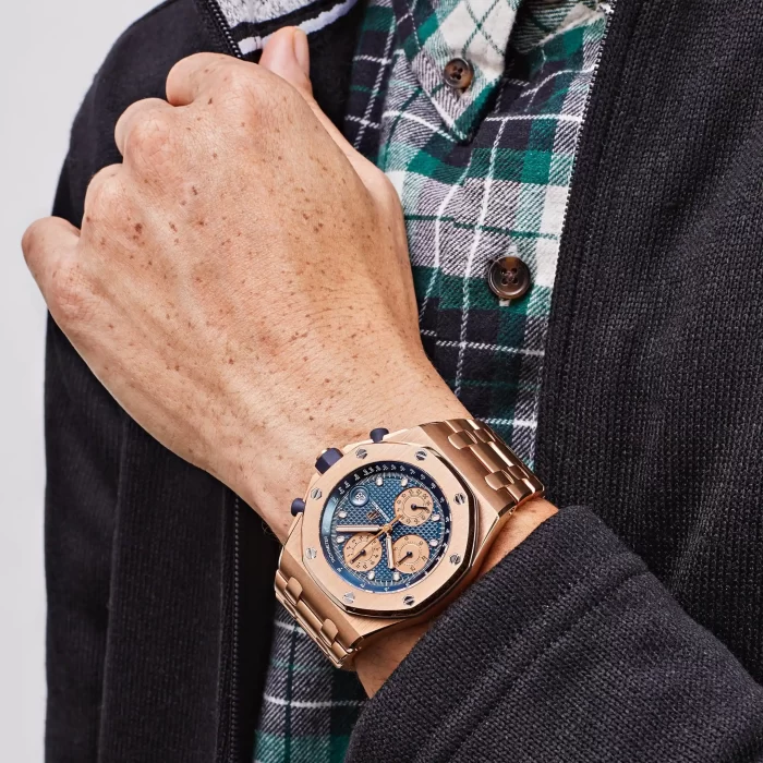 Audemars Piguet Royal Oak Offshore 26238OR.OO.2000OR.01 Chronograph 'Brick' Rose Gold Blue Dial - 图片 6