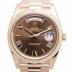 Rolex Day-Date 228238 40mm Rose Gold Stainless Steel Automatic Chocolate Dial