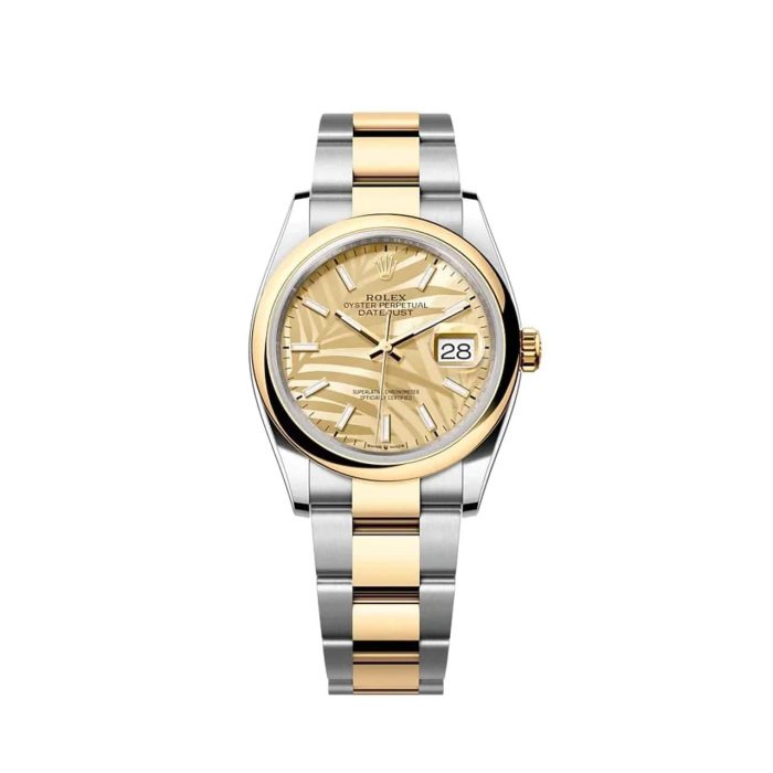 Rolex Datejust 126203 Two-Toned Yellow Gold Stainless Steel Palm Motif Dial - 图片 1