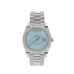 Rolex Day-Date 228396TBR Platinum Diamond Bezel Ice Blue Diamond Dial - Image 5