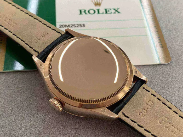 Rolex Cellini Dual Time Everose Rose Gold Automatic Mens Watch 50525-0008 NOS - 图片 6
