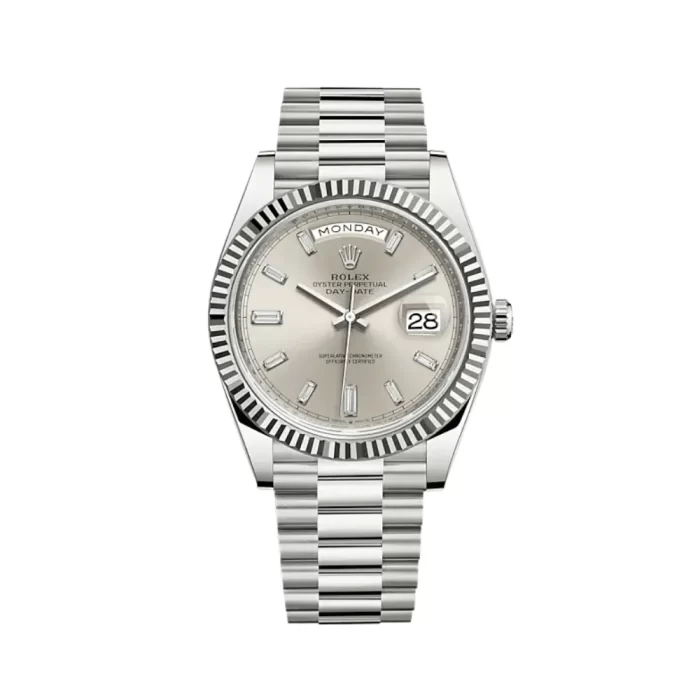 Rolex Day-Date 228239 White Gold Silver Diamond Dial - 图片 1