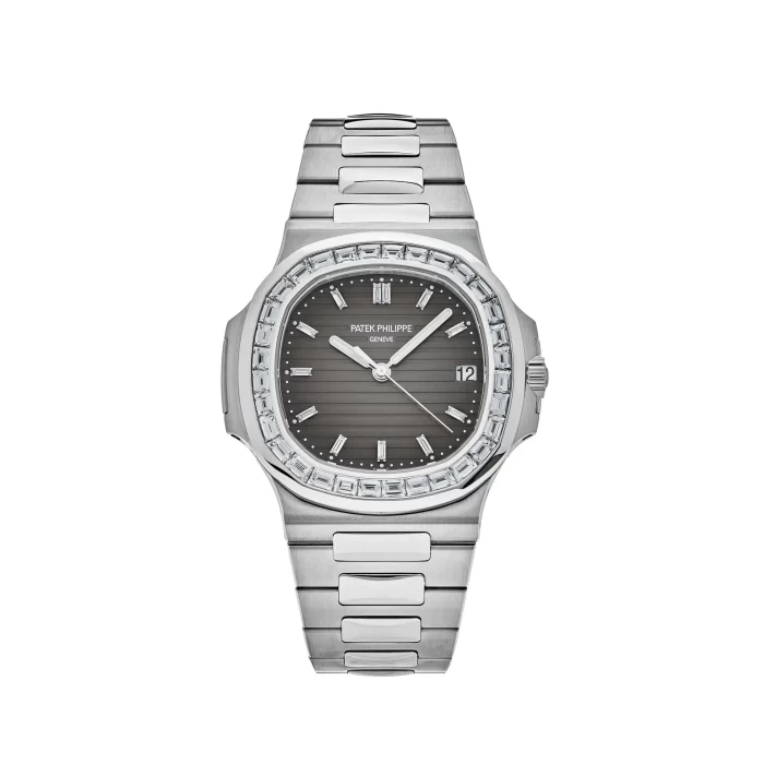 Patek Philippe Nautilus 5711/110P-001 Platinum Grey Dial Diamond Bezel - 图片 1