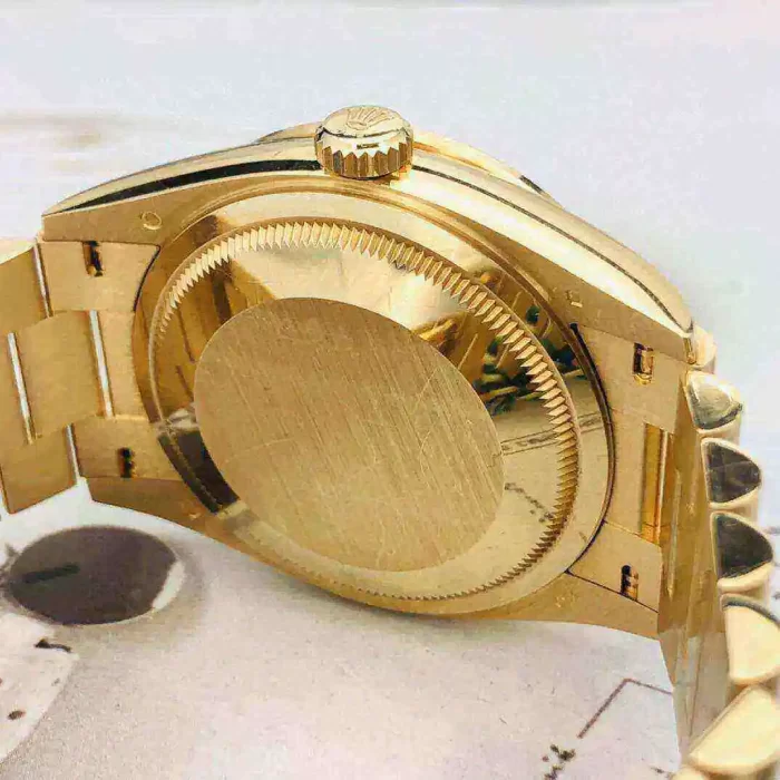 Rolex Day-Date 36 Champagne Diamond Dial Gold Diamond Bezel Watch 128348RBR-0008 - 图片 6